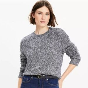 Loft Crewneck Sweater Black And White Sz L